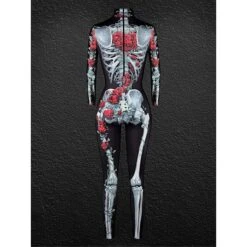Women's Onesie Skeleton Retro Punk & Gothic Halloween Polyester Breathable Stand Collar Long Pant Fall Winter Black White 22 Women's Onesie Skeleton Retro Punk & Gothic Halloween Polyester Breathable Stand Collar Long Pant Fall Winter Black White -Deals The Sexy Bra Store qmhacn1695712996121