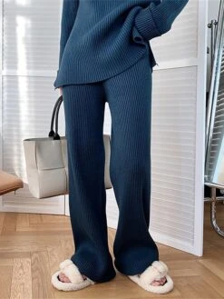 Women's Lounge Sets Sweater Sets Pure Color Fashion Casual Comfort Home Street Daily Polyester Breathable Crew Neck Long Sleeve Sweater Pant Fall Winter Black Blue 26 Women's Lounge Sets Sweater Sets Pure Color Fashion Casual Comfort Home Street Daily Polyester Breathable Crew Neck Long Sleeve Sweater Pant Fall Winter Black Blue -Deals The Sexy Bra Store qnmpws1691566038617