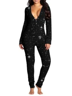 Women's Onesie Pajamas Nighty One Piece Pajama Leopard Star Fashion Comfort Soft Home Daily VacationV Wire Long Sleeve Button Fall Spring Black Pink 13 Women's Onesie Pajamas Nighty One Piece Pajama Leopard Star Fashion Comfort Soft Home Daily VacationV Wire Long Sleeve Button Fall Spring Black Pink -Deals The Sexy Bra Store qonulx1663665128830