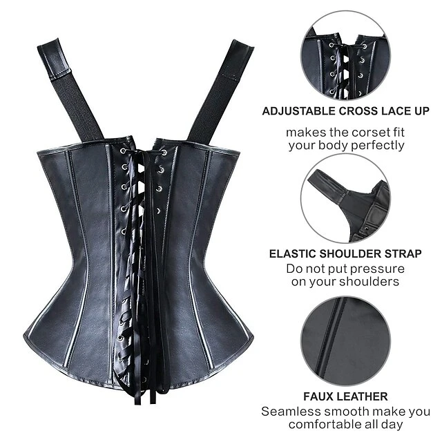 Women's Plus Size Corsets HalloweenCountry Bavarian Overbust Corset Classic Tummy Control Push Up Solid Color Buckle Zipper Nylon Polyester / Cotton Christmas Wedding Party Birthday Party 5 Women's Plus Size Corsets HalloweenCountry Bavarian Overbust Corset Classic Tummy Control Push Up Solid Color Buckle Zipper Nylon Polyester / Cotton Christmas Wedding Party Birthday Party - Image 5