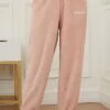 Women's Loungewear Pants Pure Color Warm Fashion Home Daily Polyester Warm Breathable Pant Elastic Waist Fall Winter Cocoa Honey Sauce Red
