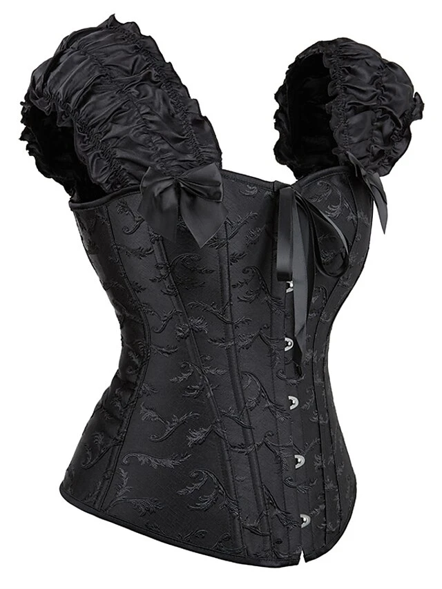 Corset Women's Corsets Halloween Prom Wedding Party Birthday Party Black White Comfortable Overbust Corset Hook & Eye Lace Up Backless Tummy Control Push Up Pure Color All Seasons 3 Corset Women's Corsets Halloween Prom Wedding Party Birthday Party Black White Comfortable Overbust Corset Hook & Eye Lace Up Backless Tummy Control Push Up Pure Color All Seasons - Image 3