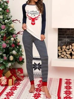 Women's Loungewear Sets Letter Elk Fashion Comfort Soft Xmas Home Christmas Daily Polyester Breathable Crew Neck Long Sleeve Pullover Pant Fall Winter Black Red 36 Women's Loungewear Sets Letter Elk Fashion Comfort Soft Xmas Home Christmas Daily Polyester Breathable Crew Neck Long Sleeve Pullover Pant Fall Winter Black Red -Deals The Sexy Bra Store qyxfkl1695281902278