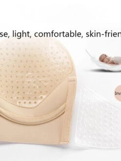 Strapless Silicone Deep U Bra Self-adhesive Gel Sticky Invisible Bra Bra Backless Dress Nude Bra -Deals The Sexy Bra Store rahyxx1656490639365