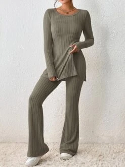 Women's Loungewear Sets Pure Color Casual Comfort Soft Home Street Daily Polyester Breathable Crew Neck Long Sleeve Sweater Pant Fall Winter Black Army Green 9 Women's Loungewear Sets Pure Color Casual Comfort Soft Home Street Daily Polyester Breathable Crew Neck Long Sleeve Sweater Pant Fall Winter Black Army Green -Deals The Sexy Bra Store rbmgky1692861792888