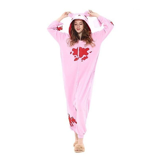 Women's Onesie Pajama Animal Panda Plush Casual Comfort Home Daily Bed Polar Fleece Hoodie Long Sleeve Button Fall Winter Black White 1 Women's Onesie Pajama Animal Panda Plush Casual Comfort Home Daily Bed Polar Fleece Hoodie Long Sleeve Button Fall Winter Black White