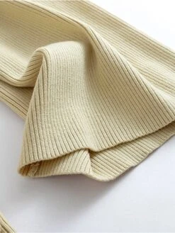 Women's Pajamas Sets Pure Color Fashion Casual Soft Home Daily Bed Knit Breathable Crew Neck Long Sleeve Pant Fall Winter Black Blue -Deals The Sexy Bra Store rflrso1697793743074