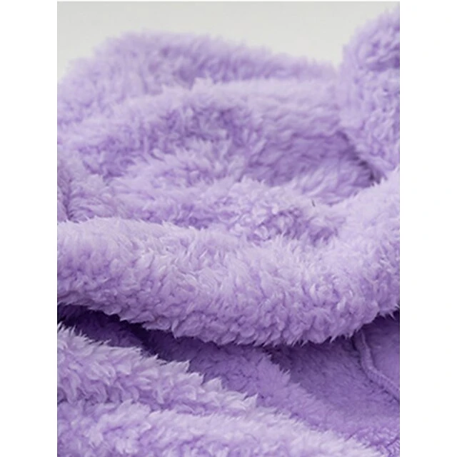 Women's Hooded Teddy Romper Pajamas Solid Warm Fashion Simple Street Daily Vacation Hoodie Long Sleeve Fall Winter Black Purple 19 Women's Hooded Teddy Romper Pajamas Solid Warm Fashion Simple Street Daily Vacation Hoodie Long Sleeve Fall Winter Black Purple - Image 19