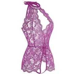 Women's Cut Out Mesh Erotic Sexy Lingerie Teddies & Bodysuits Nightwear Christmas - Spandex Solid Colored Sexy Lingerie Set White / Black / Purple S M L / Summer / Lace Up 23 Women's Cut Out Mesh Erotic Sexy Lingerie Teddies & Bodysuits Nightwear Christmas - Spandex Solid Colored Sexy Lingerie Set White / Black / Purple S M L / Summer / Lace Up -Deals The Sexy Bra Store riwtnp1566219667371