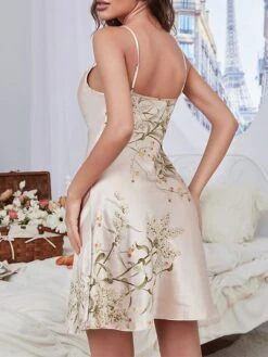 Women's Pajamas Nightgown Nightshirt Dress Cherry Flower Fashion Casual Comfort Home Daily Bed Satin Breathable Straps Sleeveless Backless Spring Summer Black Champagne 30 Women's Pajamas Nightgown Nightshirt Dress Cherry Flower Fashion Casual Comfort Home Daily Bed Satin Breathable Straps Sleeveless Backless Spring Summer Black Champagne -Deals The Sexy Bra Store rjusxi1673595060162