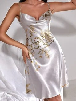 Women's Pajamas Nightgown Nightshirt Dress Cherry Flower Fashion Casual Comfort Home Daily Bed Satin Breathable Straps Sleeveless Backless Spring Summer Black Champagne 25 Women's Pajamas Nightgown Nightshirt Dress Cherry Flower Fashion Casual Comfort Home Daily Bed Satin Breathable Straps Sleeveless Backless Spring Summer Black Champagne -Deals The Sexy Bra Store rkwfyt1673595054449