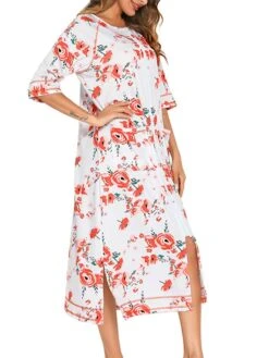 Women's Pajamas Robes Gown Bathrobes Pjs Leopard Flower Simple Comfort Home Daily Cotton Crew Neck Half Sleeve Pocket Winter Fall Blue Pink 25 Women's Pajamas Robes Gown Bathrobes Pjs Leopard Flower Simple Comfort Home Daily Cotton Crew Neck Half Sleeve Pocket Winter Fall Blue Pink -Deals The Sexy Bra Store rukevm1661336271719