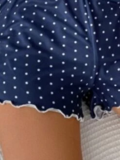 Women's Plus Size Sexy Lingerie Sets Heart Dot Lovers Comfort Sweet Home Daily Bed Polyester Breathable Straps Sleeveless Strap Top Shorts Backless Summer Spring Pink Navy Blue -Deals The Sexy Bra Store rvldlj1680599081724