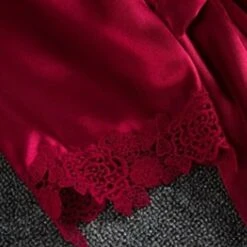 Women's Pajamas Robes Gown Nightgown Nighty 5 Pieces Pure Color Retro Comfort Xmas Home Christmas Daily Satin Breathable Gift V Wire Strap Top Pant Lace Up Backless Chest Pads Spring Fall White -Deals The Sexy Bra Store rxcdye1640938646073