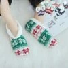 Women's Christmas Socks Snowflake Casual Comfort Home Fleece Warm Fall Winter Black Red