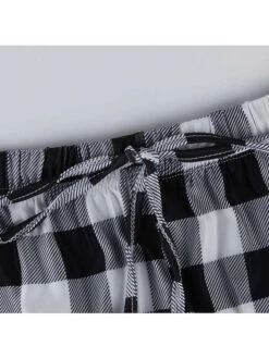 Women's Christmas Pajama Pant Grid / Plaid Fashion Simple Comfort Home Xmas Daily Flannel Comfort Pant Adjustable Fall Winter White Pink -Deals The Sexy Bra Store sazvvb1692956712005