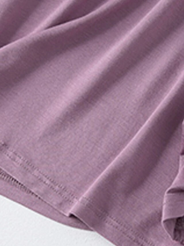 Women's Pajama Top With Chest Pads Loungewear Top Pure Color Fashion Casual Comfort Home Daily Bed Modal Breathable Crew Neck Long Sleeve Fall Winter Black White 6 Women's Pajama Top With Chest Pads Loungewear Top Pure Color Fashion Casual Comfort Home Daily Bed Modal Breathable Crew Neck Long Sleeve Fall Winter Black White - Image 6