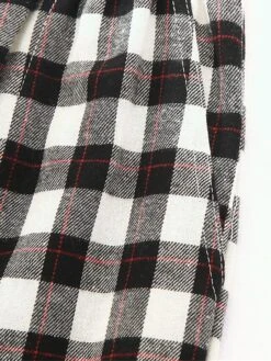 Women's Christmas Lounge Pants Grid / Plaid Simple Casual Xmas Comfort Cotton Breathable Pant Pocket Elastic Waist Fall Winter Pink Plaid Black And White Plaid -Deals The Sexy Bra Store sdevsz1695281855160