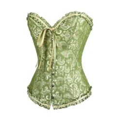 Corset Women's Plus Size Corsets Country Bavarian Overbust Corset Tummy Control Push Up Jacquard Abstract Flower Hook & Eye Lace Up Nylon Polyester / Cotton Christmas Halloween Wedding Party Birthday -Deals The Sexy Bra Store secdii1634556870957
