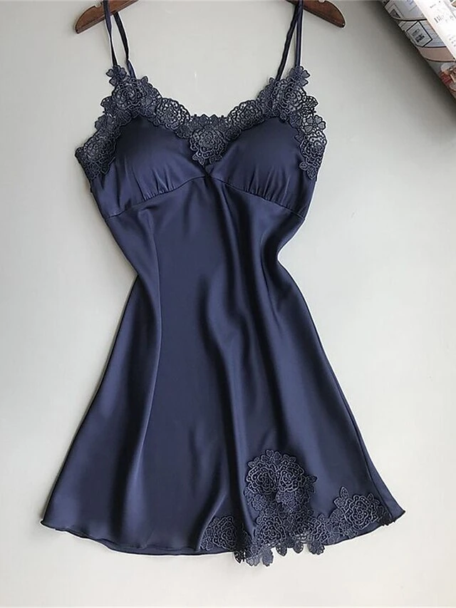 Women's Sexy Lingerie Chemises & Negligees Dress Pure Color Lovers Hot Comfort Home Bed Valentine's Day Spandex Breathable Straps Sleeveless Backless Summer Spring Black Pink 4 Women's Sexy Lingerie Chemises & Negligees Dress Pure Color Lovers Hot Comfort Home Bed Valentine's Day Spandex Breathable Straps Sleeveless Backless Summer Spring Black Pink - Image 4