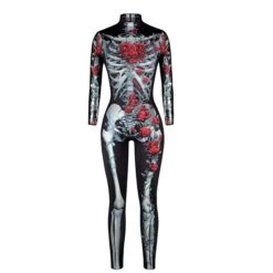 Women's Onesie Skeleton Retro Punk & Gothic Halloween Polyester Breathable Stand Collar Long Pant Fall Winter Black White 26 Women's Onesie Skeleton Retro Punk & Gothic Halloween Polyester Breathable Stand Collar Long Pant Fall Winter Black White -Deals The Sexy Bra Store sgctoh1695713009445