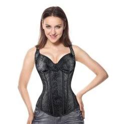 Corset Women's Corsets Halloween Wedding Party Party & Evening Plus Size Black White Purple Breathable Overbust Corset Zipper Lace Up Backless Tummy Control Push Up Flower All Seasons -Deals The Sexy Bra Store sgovme1659436036328