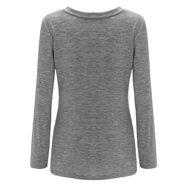 Women's Plus Size Loungewear Top Nighty Pure Color Basic Simple Comfort Home Daily Cotton V Wire Long Sleeve Pocket Spring Fall White Black 12 Women's Plus Size Loungewear Top Nighty Pure Color Basic Simple Comfort Home Daily Cotton V Wire Long Sleeve Pocket Spring Fall White Black - Image 12