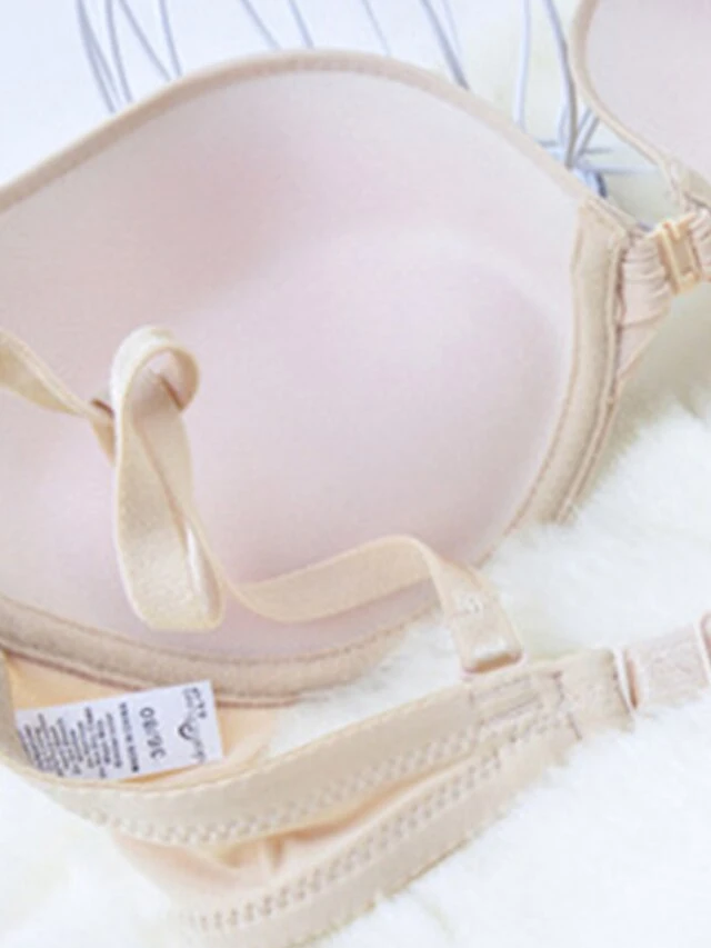 Women's Underwire Bras Double Strap Adjustable 3/4 Cup V Neck Breathable Push Up Stripe Pure Color Hook & Eye Date Casual Daily Cotton 1PC White Black / Bras & Bralettes / 1 PC 18 Women's Underwire Bras Double Strap Adjustable 3/4 Cup V Neck Breathable Push Up Stripe Pure Color Hook & Eye Date Casual Daily Cotton 1PC White Black / Bras & Bralettes / 1 PC - Image 18