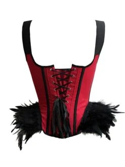 Women's Black And Red Corsets Dark Purple Corsets Shapewear Patchwork Corsets Party Halloween Club Polyester Breathable Straps Sleeveless Backless Feather Summer Spring Red Purple 7 Women's Black And Red Corsets Dark Purple Corsets Shapewear Patchwork Corsets Party Halloween Club Polyester Breathable Straps Sleeveless Backless Feather Summer Spring Red Purple -Deals The Sexy Bra Store slrayd1697181685380