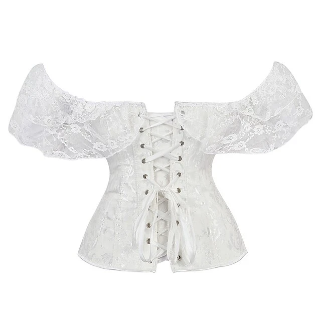Women's Corsets Halloween Country Bavarian Overbust Corset Tummy Control Push Up Lace Lace Jacquard Pure Color Hook & Eye Lace Up Cotton Polyester Christmas Wedding Party Birthday Party Fall 17 Women's Corsets Halloween Country Bavarian Overbust Corset Tummy Control Push Up Lace Lace Jacquard Pure Color Hook & Eye Lace Up Cotton Polyester Christmas Wedding Party Birthday Party Fall - Image 17