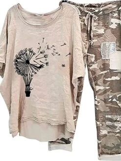 Women's Plus Size Pajamas Pajama Top And Pant Sets 2 Pieces Butterfly Letter Fashion Casual Soft Home Daily Bed Polyester Breathable Crew Neck Long Sleeve Pant Elastic Waist Summer Spring Black White -Deals The Sexy Bra Store snmddu1684410527442