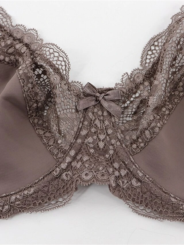 Women's Plus Size Lace Embroidery Bra Solid Home Daily Bed Nylon Breathable Straps Sleeveless Backless Summer Spring Black White 5 Women's Plus Size Lace Embroidery Bra Solid Home Daily Bed Nylon Breathable Straps Sleeveless Backless Summer Spring Black White - Image 5