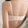 Women's Wireless Bras Padded Bras Detachable Straps Full Coverage Scoop Neck Breathable Push Up Pure Color Hook & Eye Date Casual Daily Nylon Sexy 1PC White Black / Bras & Bralettes / 1 PC
