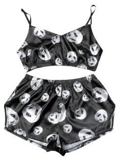 Ladies Sexy Home Furnishing Separated Shiny Cloth Pajama Set -Deals The Sexy Bra Store sqfzai1697793503230