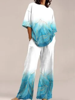 Women's Loungewear Sets 2 Pieces Flower Comfort Home Daily Polyester Crew Neck Half Sleeve Summer Spring Light Pink White Powder 5 Women's Loungewear Sets 2 Pieces Flower Comfort Home Daily Polyester Crew Neck Half Sleeve Summer Spring Light Pink White Powder -Deals The Sexy Bra Store sqvocy1691566006281