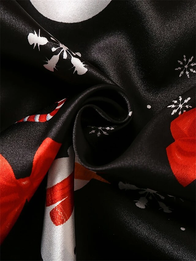 Women's Christmas Pajamas Sets Snowman Snowflake Fashion Casual Home Xmas Daily Polyester Breathable Lapel Long Sleeve Shirt Pant Button Summer Spring SnowmanM-70 13 Women's Christmas Pajamas Sets Snowman Snowflake Fashion Casual Home Xmas Daily Polyester Breathable Lapel Long Sleeve Shirt Pant Button Summer Spring SnowmanM-70 - Image 13