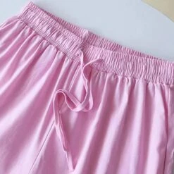 Women's Plus Size Loungewear Sets Nighty Pure Color Simple Fashion Comfort Home Street Vacation Cotton Lapel Long Sleeve Shirt Pant Pocket Elastic Waist Fall Spring Green White -Deals The Sexy Bra Store stbujo1658826977060