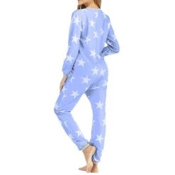 Women's Jumpsuit Sets Star Warm Fashion Casual Home Daily Bed Polyester Breathable Crew Neck Long Sleeve Fall Winter Pink Blue -Deals The Sexy Bra Store stefpm1692348359482