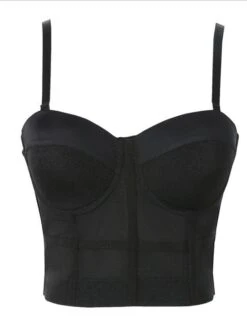 Corset Women's Corset Tops Comfortable Overbust Corset Backless Tummy Control Push Up Pure Color Hook & Eye Polyester Wedding Party Party & Evening Walking All Seasons Green White Black -Deals The Sexy Bra Store suferv1640852342106