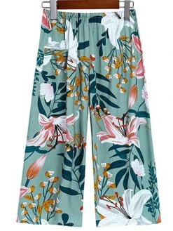 Women's Plus Size Pajama Cotton Top And Pant Sets 2Pcs Floral Print Fashion Casual Comfort Home Daily Vacation Breathable Crew Neck Sleeveless Tank Top Pants Summer Spring Yellow Light Green -Deals The Sexy Bra Store svxwzc1683783093456