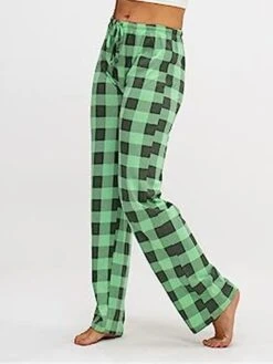 Women's Pajama Pants Christmas Grid / Plaid Simple Casual Soft Home Polyester Warm Breathable Pant Elastic Waist Fall Winter White Pink 33 Women's Pajama Pants Christmas Grid / Plaid Simple Casual Soft Home Polyester Warm Breathable Pant Elastic Waist Fall Winter White Pink -Deals The Sexy Bra Store tbcthk1696231981285