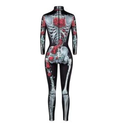 Women's Onesie Skeleton Retro Punk & Gothic Halloween Polyester Breathable Stand Collar Long Pant Fall Winter Black White 27 Women's Onesie Skeleton Retro Punk & Gothic Halloween Polyester Breathable Stand Collar Long Pant Fall Winter Black White -Deals The Sexy Bra Store tbsplg1695713012894