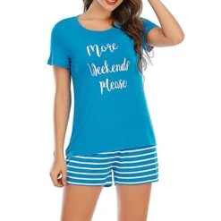 Women's Pajamas Sets Nighty Pjs 2 Pieces Animal Letter Fashion Simple Comfort Party Home Daily Modal Breathable Gift Crew Neck Short Sleeve T Shirt Tee Shorts Elastic Waist Spring Summer Blue Wine 33 Women's Pajamas Sets Nighty Pjs 2 Pieces Animal Letter Fashion Simple Comfort Party Home Daily Modal Breathable Gift Crew Neck Short Sleeve T Shirt Tee Shorts Elastic Waist Spring Summer Blue Wine -Deals The Sexy Bra Store tbytqx1642503075659