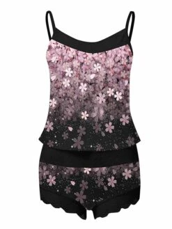 Women's Pajamas Pajama Top And Pant Sets Letter Flower Hot Casual Soft Home Daily Bed Polyester Breathable Straps Sleeveless Strap Top Shorts Summer Spring Black Pink 12 Women's Pajamas Pajama Top And Pant Sets Letter Flower Hot Casual Soft Home Daily Bed Polyester Breathable Straps Sleeveless Strap Top Shorts Summer Spring Black Pink -Deals The Sexy Bra Store tciwud1678856757794