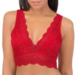 Women's Deep V Neck Unpadded Lace Long Line Plunge Bralette Bra -Deals The Sexy Bra Store tcyfgx1600846588008
