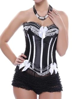 Women's Dark Blue Corsets Dark Purple Corsets Shapewear Stripe Corsets Party Wedding Party Date Spandex Breathable Bandeau Sleeveless Backless Summer Spring White Pink -Deals The Sexy Bra Store tczbms1697170334888