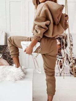 Women's Loungewear Nighty Sets 2 Pieces Pure Color Sport Simple Comfort Home Daily Gyms Polyester Warm Hoodie Long Sleeve Hoodie Pant Pocket Hoodie Fall Winter Pink Khaki 11 Women's Loungewear Nighty Sets 2 Pieces Pure Color Sport Simple Comfort Home Daily Gyms Polyester Warm Hoodie Long Sleeve Hoodie Pant Pocket Hoodie Fall Winter Pink Khaki -Deals The Sexy Bra Store tdojul1663726315612