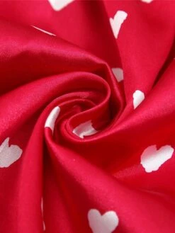 Women's Satin Heart Print Lace PJ Sets 3 Pcs Bathrobe Cami Top And Bow Tie Front Shorts Casual Comfort Soft Home Daily Bed Polyester Breathable Summer Fall White Wine -Deals The Sexy Bra Store thztfe1688111259754