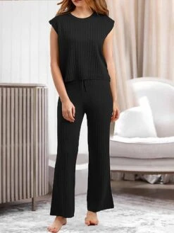 Women's Lounge Sets 2 Pieces Sweater Sets Pure Color Fashion Casual Comfort Street Daily Date Polyester Breathable Crew Neck Sleeveless Pant Summer Fall Black Orange 9 Women's Lounge Sets 2 Pieces Sweater Sets Pure Color Fashion Casual Comfort Street Daily Date Polyester Breathable Crew Neck Sleeveless Pant Summer Fall Black Orange -Deals The Sexy Bra Store tmxuxp1691046348525