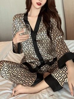 Women's Loungewear Sets 2 Pieces Grid / Plaid Fashion Casual Comfort Street Daily Date Polyester Breathable V Wire Long Sleeve Pant Button Fall Winter Black 16 Women's Loungewear Sets 2 Pieces Grid / Plaid Fashion Casual Comfort Street Daily Date Polyester Breathable V Wire Long Sleeve Pant Button Fall Winter Black -Deals The Sexy Bra Store tnpwsu1692257129653